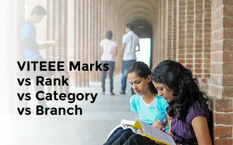 VITEEE Marks vs Rank vs Category vs Branch